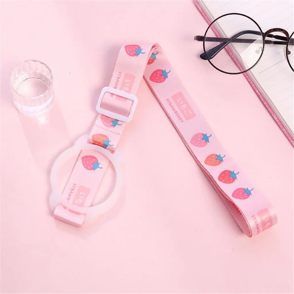 C Water Bottle Shoulder Strap Outdoor Shopping Travel Portable Long Buckle Beverage Hanging Rope Kids Grils Home Decoration - Цвет: C