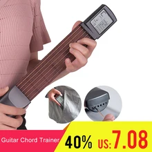 Портативный гитарный аккорд-тренажер Карманный гитарный практический инструмент lcd музыкальный струнный инструмент аккорд-тренажер инструменты для начинающих инструмент