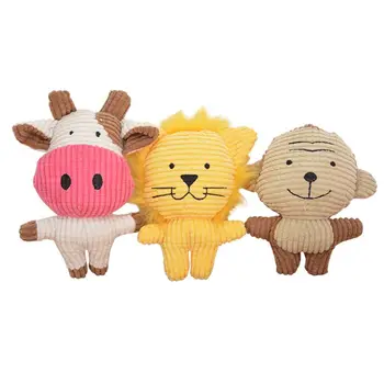 

3 Pcs Durable Forest Animal Cartoon Molar Tooth Resistant Toys for Dogs Puppies