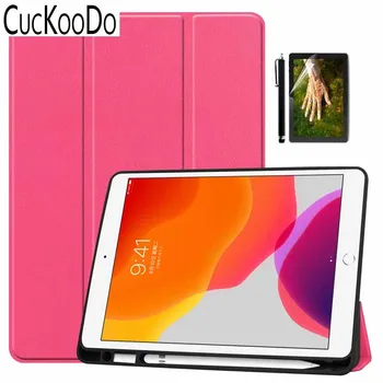 

For iPad 10.2 Case 2019 with Pencil Holder, Lightweight Smart Cover with Soft TPU Back, Auto Sleep/Wake for iPad 7th Gen 2019