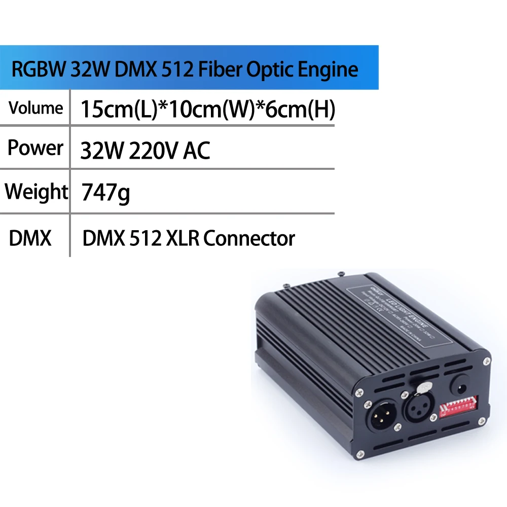 DMX512 волоконно оптический двигатель 32 Вт RGBW светодиодный двойной источник света