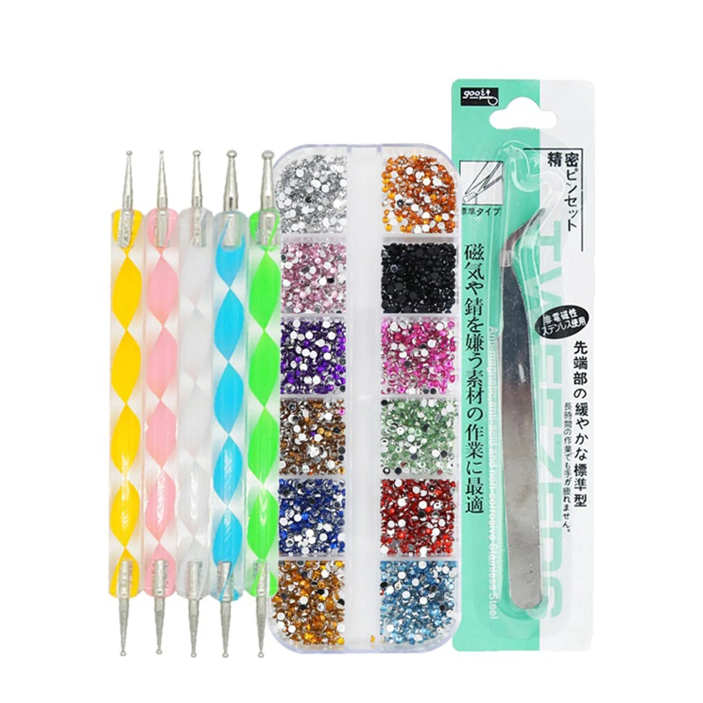 Стразы для дизайна ногтей, пинцет для раскрашивания ручек, набор одежды, обувь, сумки, украшение, набор разноцветных кристаллов