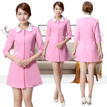 

New beautician overalls autumn and winter wear sleeves beauty clothing seven-point sleeves beauty salon uniforms nurses clothing