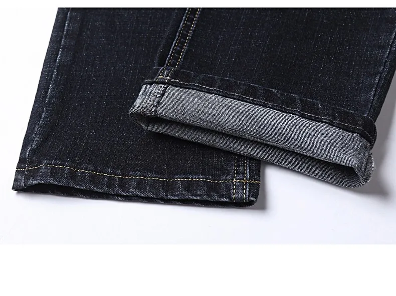 2022 New Office Business Jeans Men Classic Style Blue Black Cotton Stretch Straight-leg Denim Pants Male Brand Trousers regular jeans