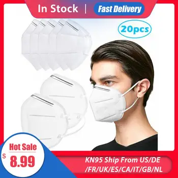 

20PCS Dust Mask Protective Mask 4 Layer Anti-fog Anti-particles PM2.5 Windproof Facial Mask For Men Women Outdoors