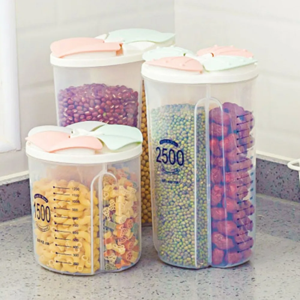 Кухня Еда злаковое зерно фасоль рис пластиковый контейнер для хранения коробка прозрачный бак для хранения зерна