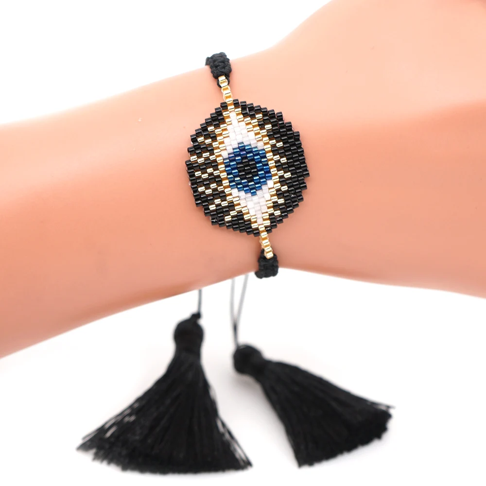 Go2boho сглаза браслет MIYUKI браслет Турецкий Дурной глаз нарукавная повязка ювелирные изделия Pulseras Mujer Moda женский Вдохновленный простой подарок