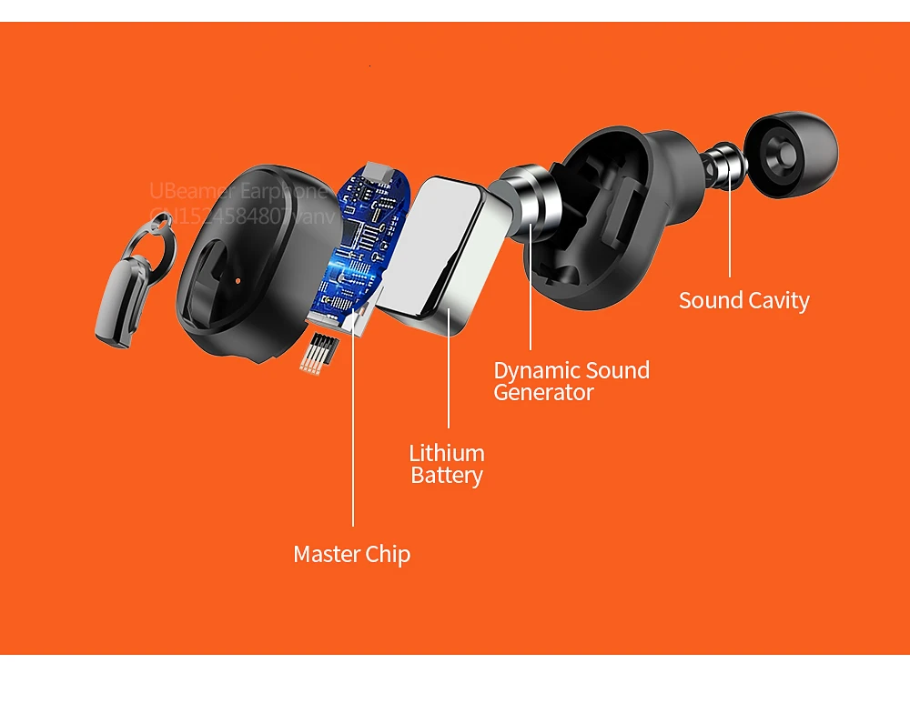 UBeamer M9 Беспроводные Bluetooth 5,0 высокочувствительные наушники водонепроницаемые с шумоподавлением для Xioami samsung iPhone