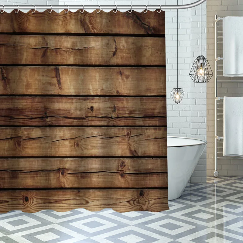 Деревянная занавеска для душа высокого качества на заказ водонепроницаемая
