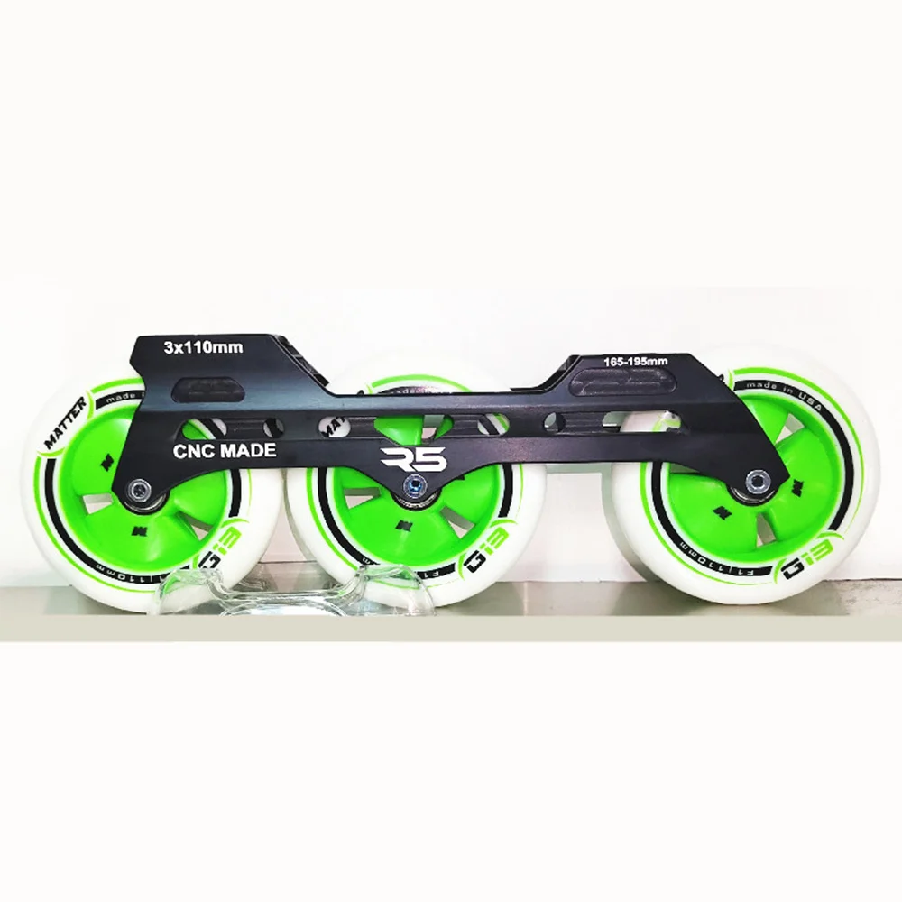 [3X110mm 110mm] telaio per pattini in linea Speed per pattinaggio di velocità, compatibile per strumenti di piacere Powerslide Slalom FSK