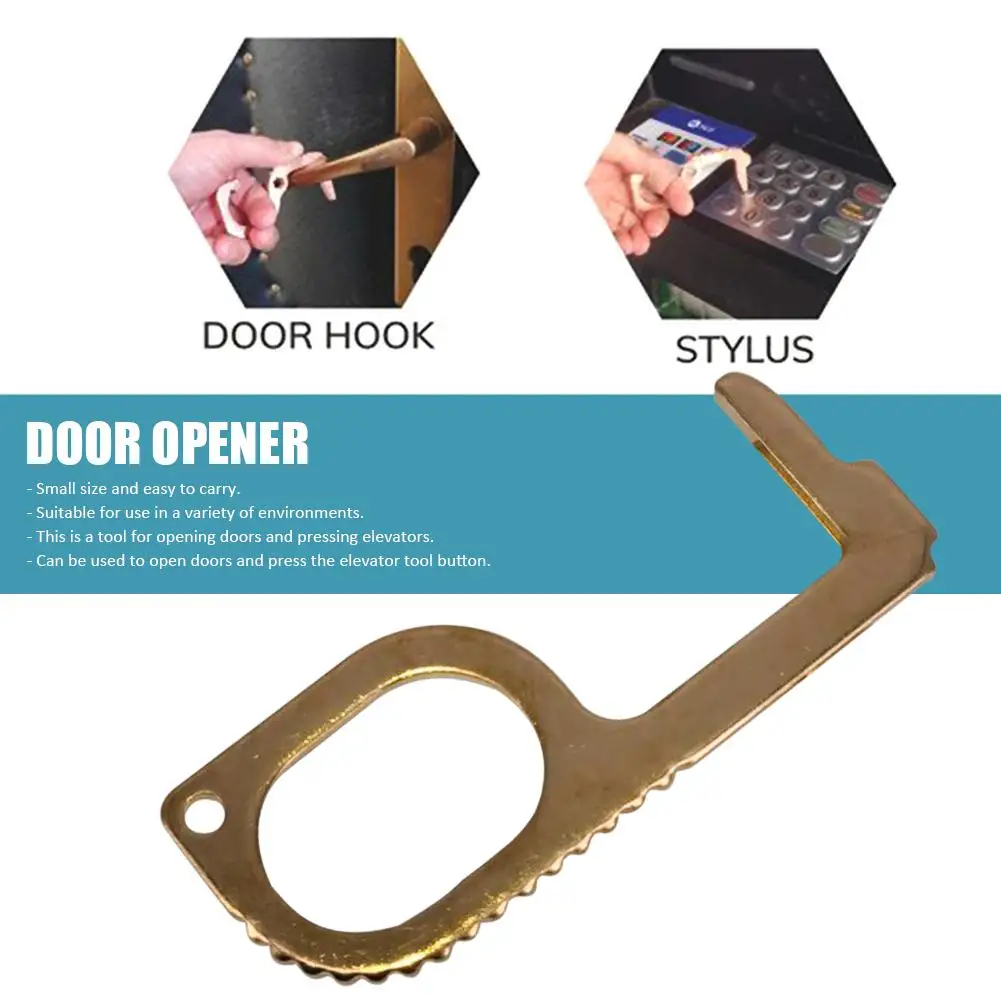 

Safety Portable EDC Non-Contact Door Opener Portable Anti Germ Press Elevator Button Tool No Touch Open Door Assistant