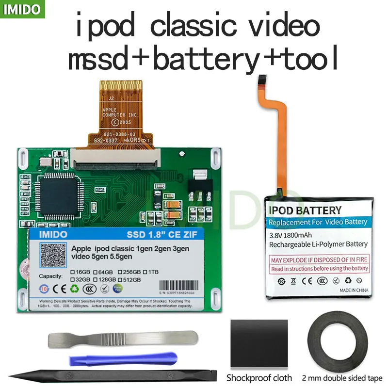 Новый SSD 120 Гб 160 240 ГБ 480 для Ipod classic 7Gen ВИДЕО 5 Й Замена MK3008GAH MK8010GAH MK1634GAL инструмент