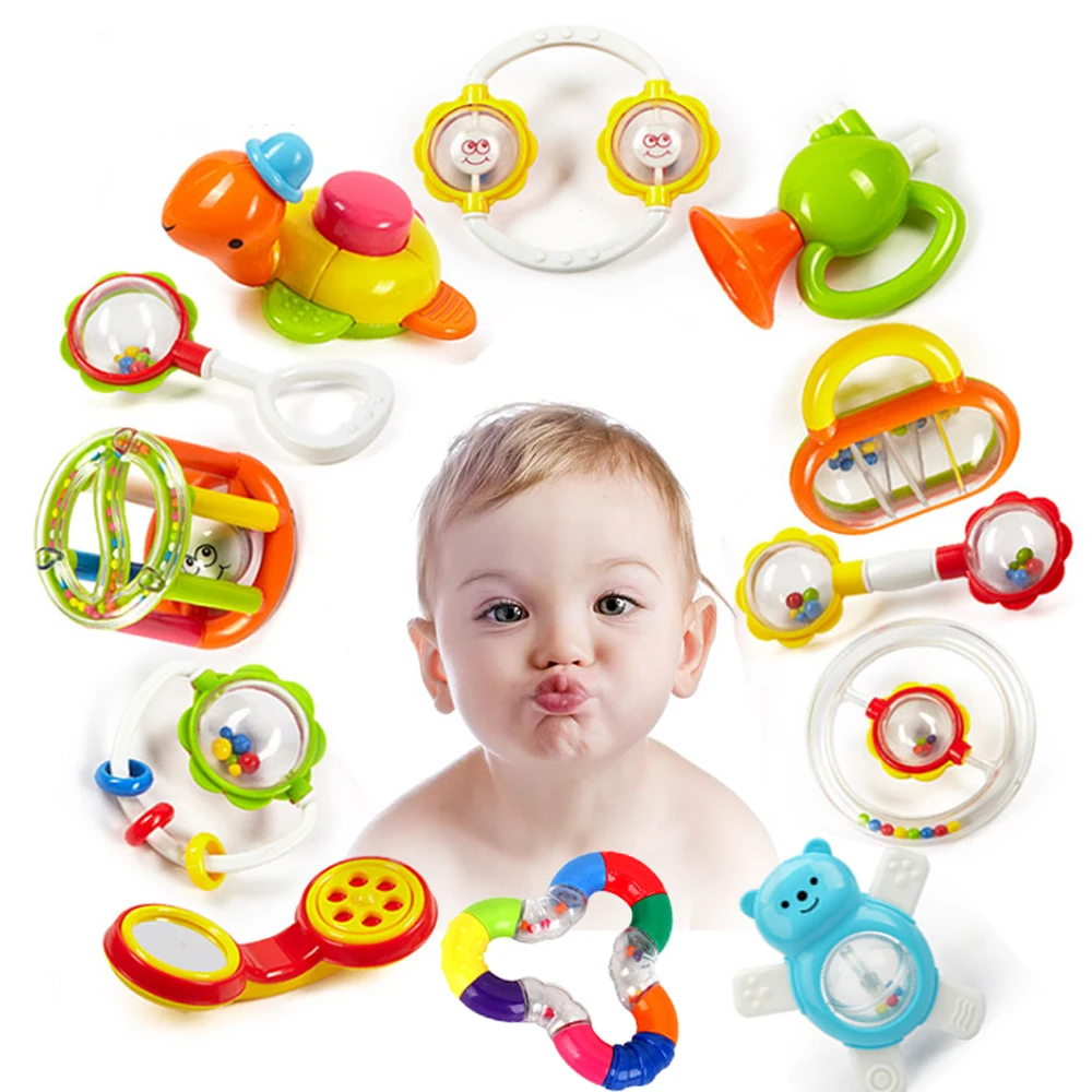 Infantil Grab Shake Rattle Set, mordedor sensorial, Developmen Music Toys,  brinquedos de dentição para bebês, presentes recém-nascidos, 0-6 meses -  AliExpress