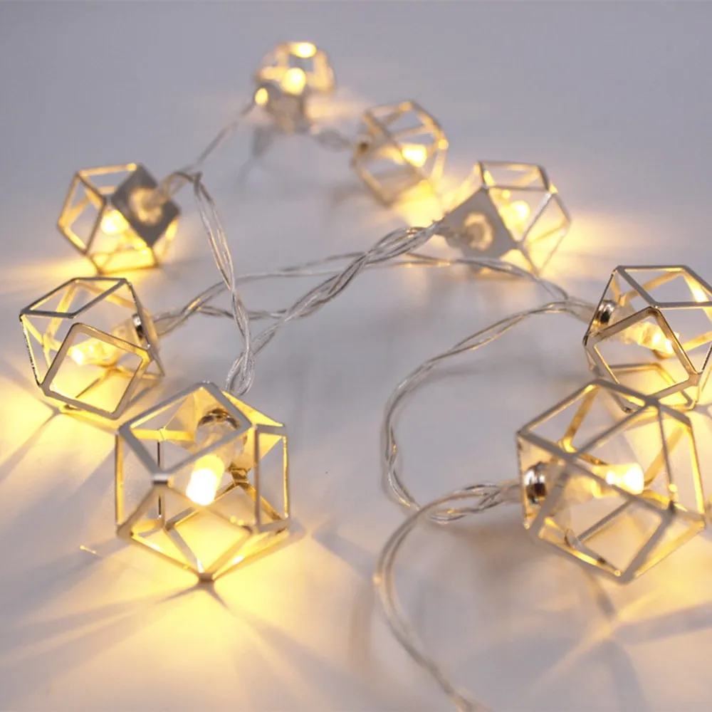 1.8M 10LEDS Капля воды клип ананас батарея коробка свет струны маленький ночник Led кованого железа детская комната Рождественская гирлянда - Цвет: 1.8M 10LEDS