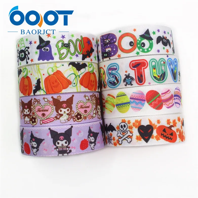 OOOT BAORJCT I-191004-2332, 22 мм, 10 ярдов Хэллоуин серии мультфильм корсажные ленты, праздничные украшения, материалы для ручных поделок - Цвет: 8 each one yards