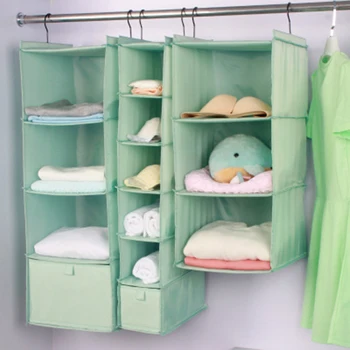 

1PC Wardrobe Door Wall Mounted Six layers Hanging Storage Bag Home Sundries Clothing shoes underwear Closet Organizer Bags