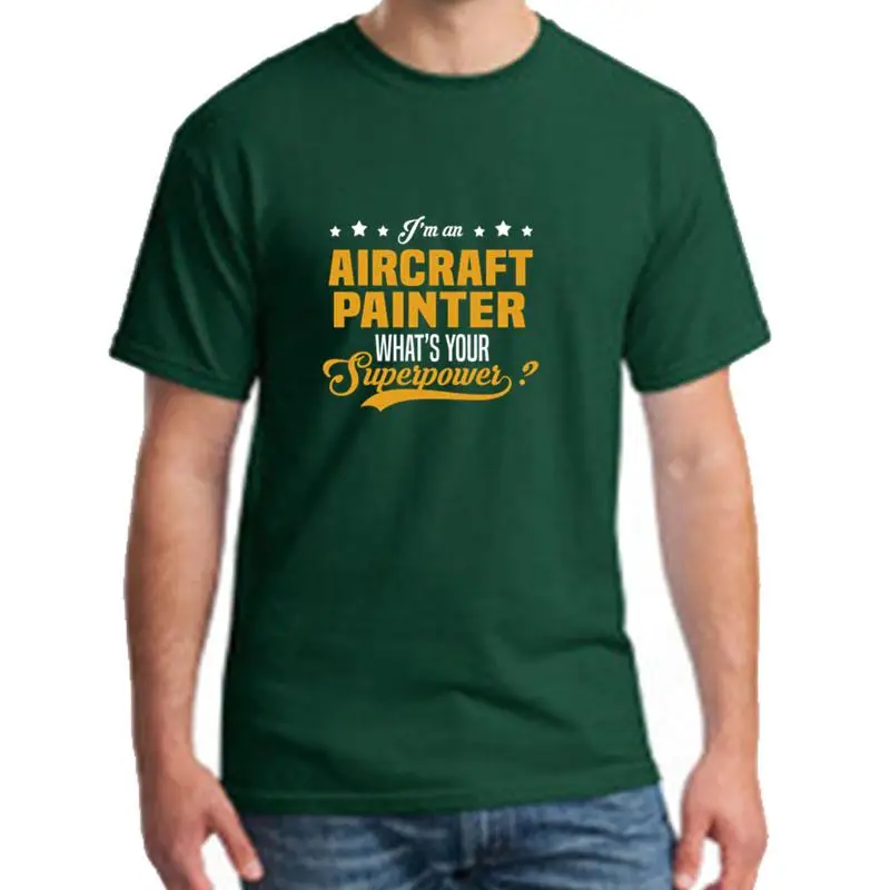 Print aircraft painter tee t shirts men plus sizes s-5xl new fashion tops | Мужская одежда