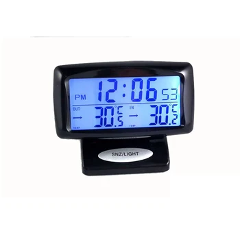 

Vehicle Thermometer with Clock Temperature Measuring Tool Car Kits Electronic Watch Digital Display Clock Thermometers Autos