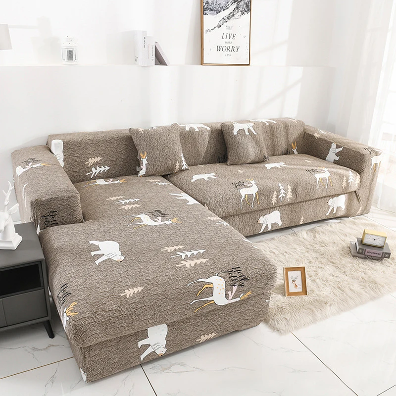 Geometric Elastic Sofa Cover for Living Room Modern Sectional Corner