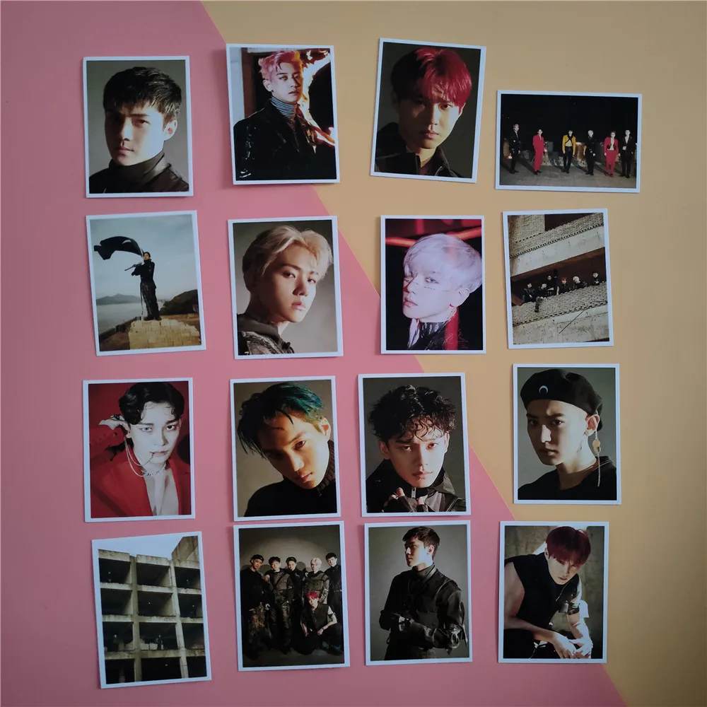 16 шт./компл. Kpop EXO OBSESSION lomo card альбом Фотокарта K-POP EXO OBSESSION photo lomo card периферийные Новые поступления
