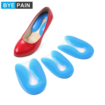 

1Pait BYEPAIN Foot Care Silicon Gel U-Shaped Spur Cup Heel-Plantar Fasciitis Cushion Remission Correction U-Shaped Heel Pad