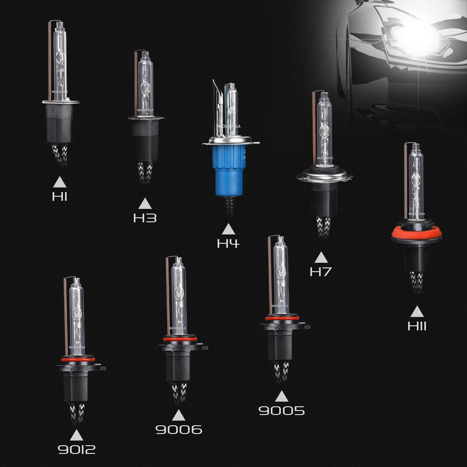 1 комплект 55 Вт тонкий балласт Xenon HID ксеноновый светильник лампочка 12V H1 H3 H7 H11 H4 9005 9006 9012 4300k 5500k 8000k Авто Xeno головной светильник