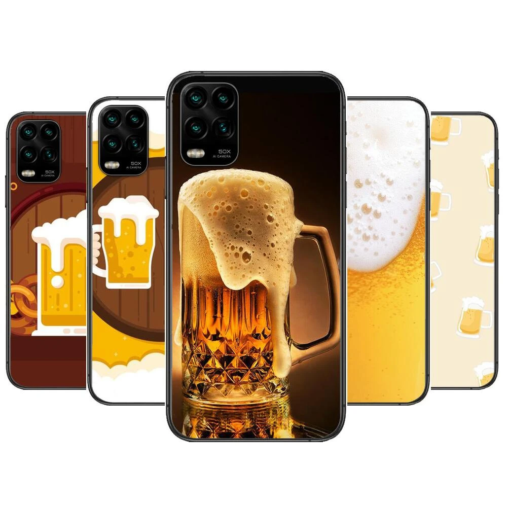 Beer mug Beer bubbles cartoon Phone Case For XiaoMi Redmi Note 10 9 9S 8 7  6 5 A Pro T Y1 Black Cover Silicone Back Pre style co|Phone Case & Covers|  - AliExpress