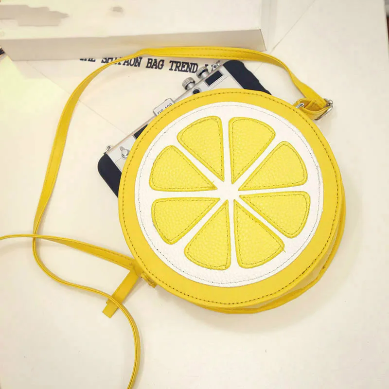 2020 Circular Orange Lemon Women Bag Zipper Messenger Bags Crossbody Waterproof Handbags Brand Designer Purse Lady Shoulder Bags