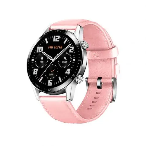 Розовый 22 мм сменный ремешок для часов из искусственной кожи для samsung Galaxy Watch 46 мм/gear S3 huawei Watch GT/GT 2 46 мм AMAZFIT Watch - Цвет ремешка: Розовый