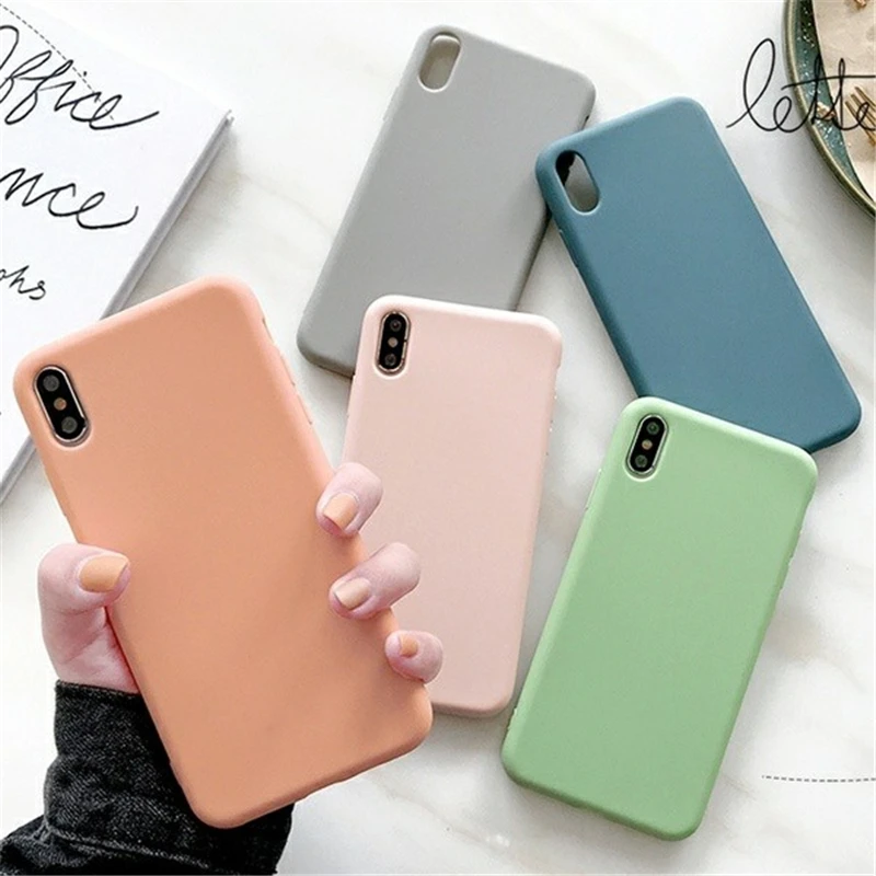 Модный однотонный силиконовый чехол для телефона iphone XR X XS максимальный i 6 6S 7 8 Plus