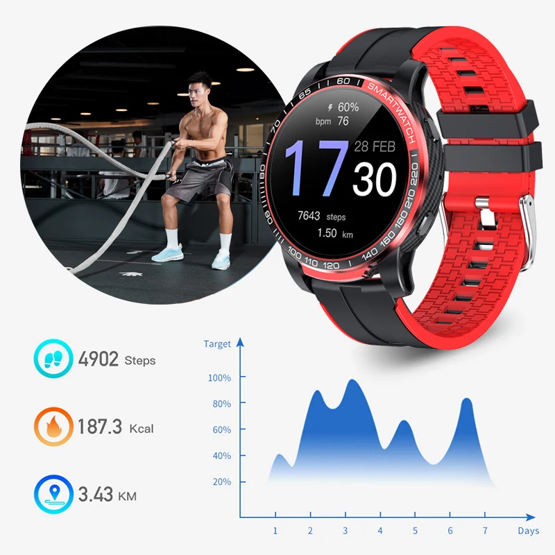 LIGE Men Smart Watch Men Bluetooth Call Waterproof