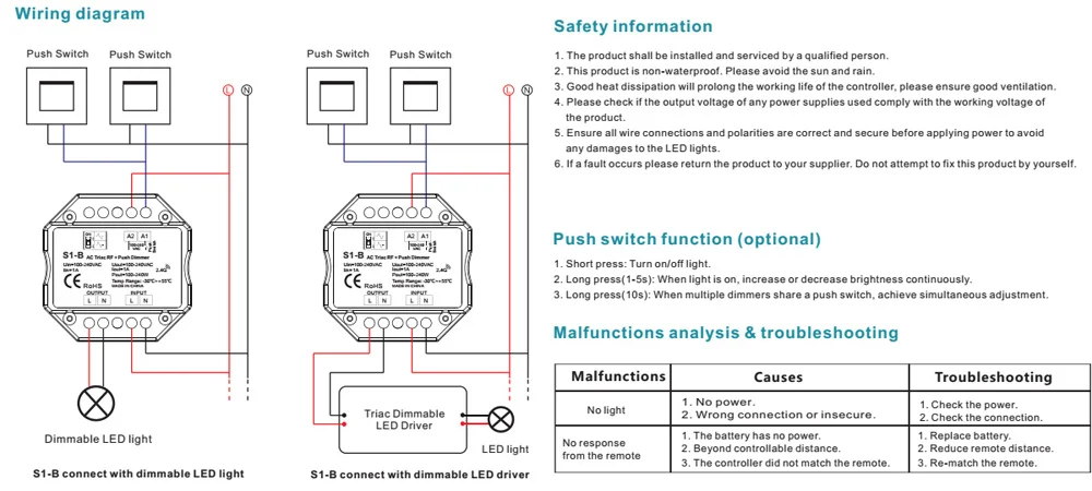 triac led dimmer switch