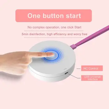 

Effective Sterilization 99.9% Portable LED Ultraviolet Disinfection Lamp Cover Ultraviolet Household Convenient Sterilizer