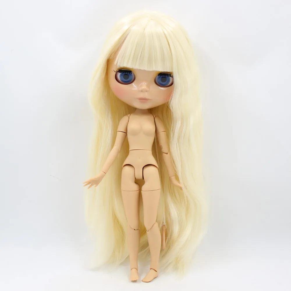 Ледяная фабрика blyth кукла 1/6 игрушка загар кожа сустава тела bjd длинные прямые светлые волосы девочка подарок 30 см - Цвет: ONLY DOLL