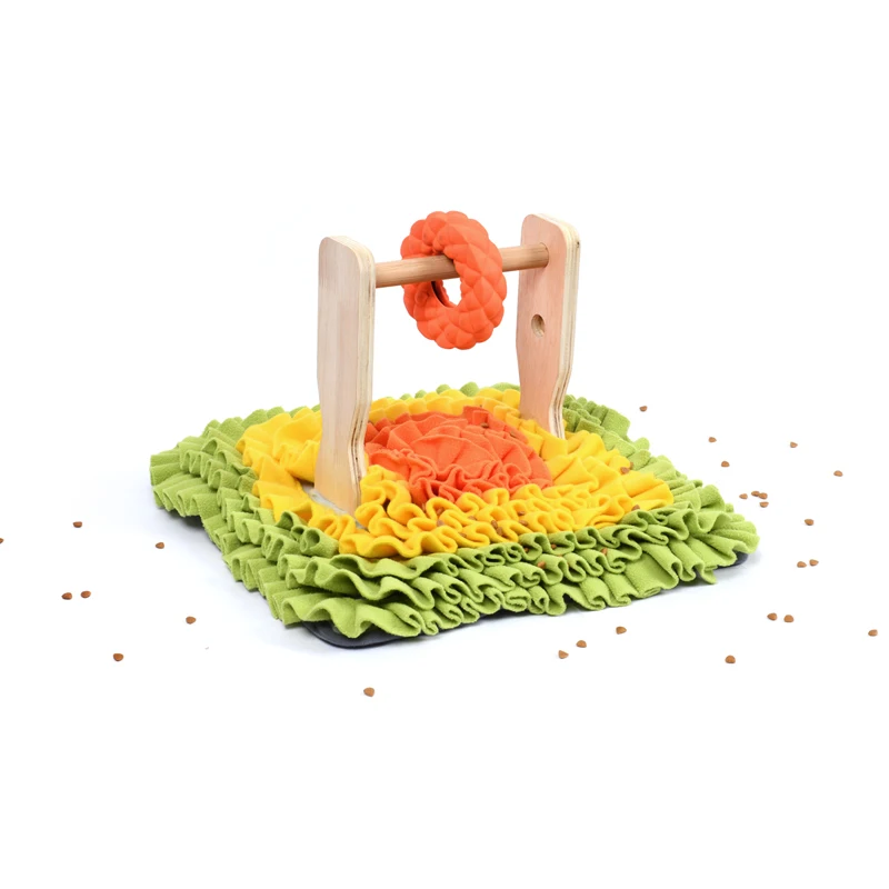 Многофункциональный коврик для домашних животных с деревянной доской, жевательная игрушка для собак, кошек, медленный коврик для кормления, тренировочная игрушка для кошек - Цвет: Зеленый