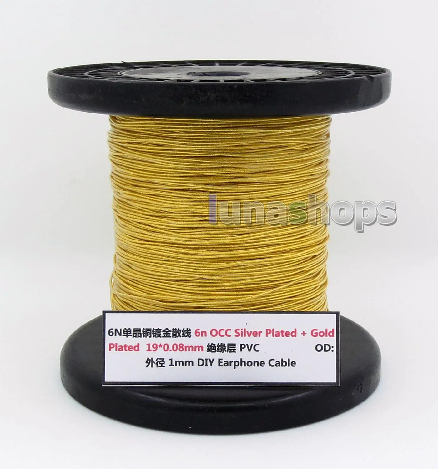 10 м 6n OCC + Позолоченный 24AWG 19*0 08 мм ПВХ OD 1 DIY аудио кабель для наушников LN005931|earphone