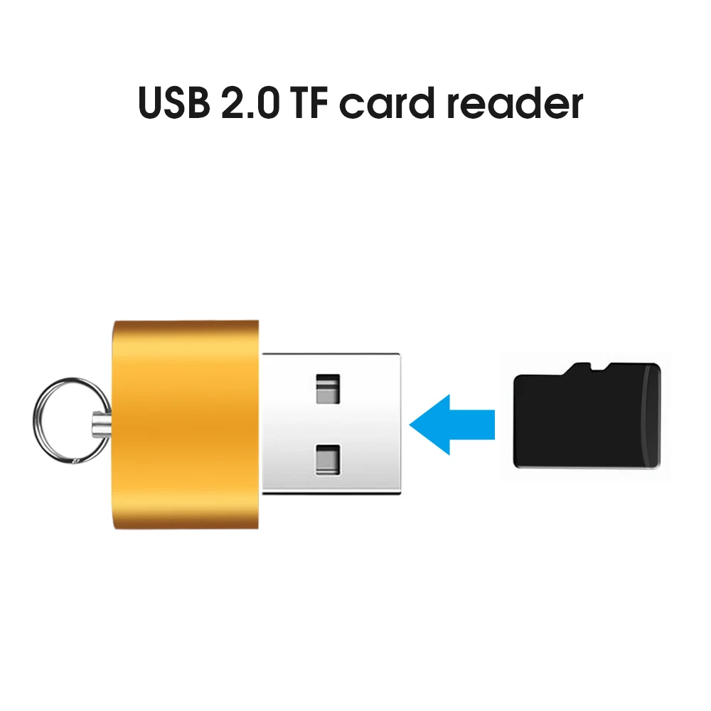 Высокоскоростной USB 2,0 интерфейс считыватель карт памяти для Micro SD TF T-Flash адаптер легкий портативный мини кардридер памяти