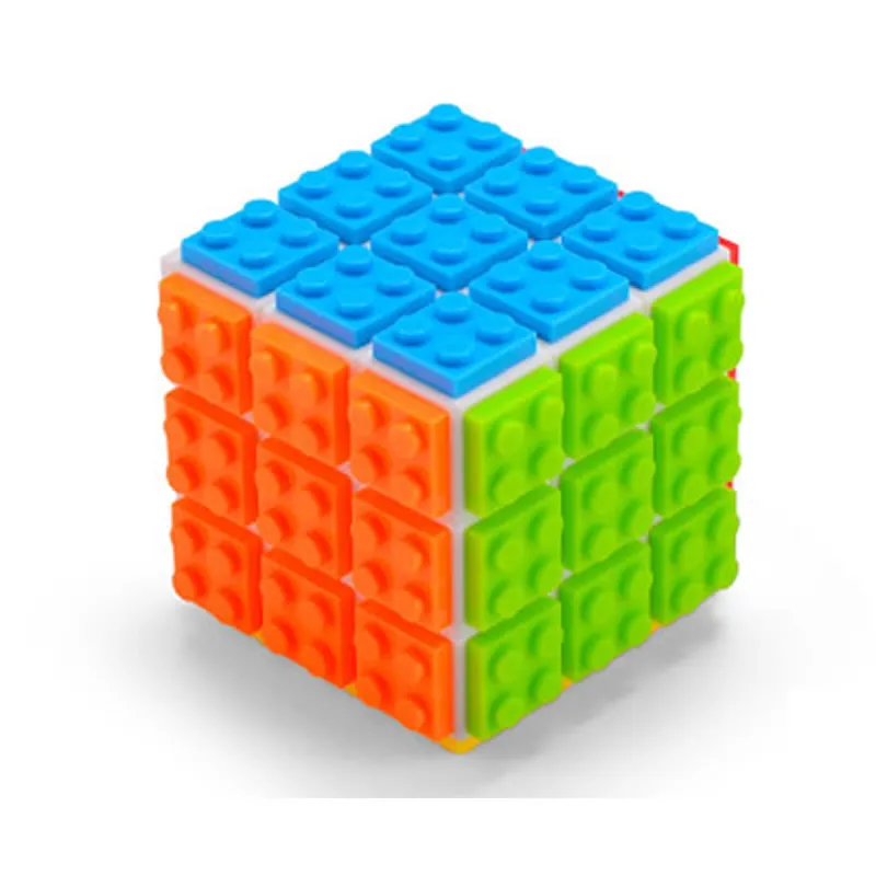 FanXin Diy 3x3x3 магический куб 3x3 профессиональная скоростная головоломка пластиковые скрученные головоломки антистресс Развивающие игрушки для детей - Цвет: Stickerless