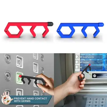 

Hygiene Hand Antimicrobial Metal EDC Door Opener Multifunctional keychain Quarantine Antimicrobial Brass Hand Tool