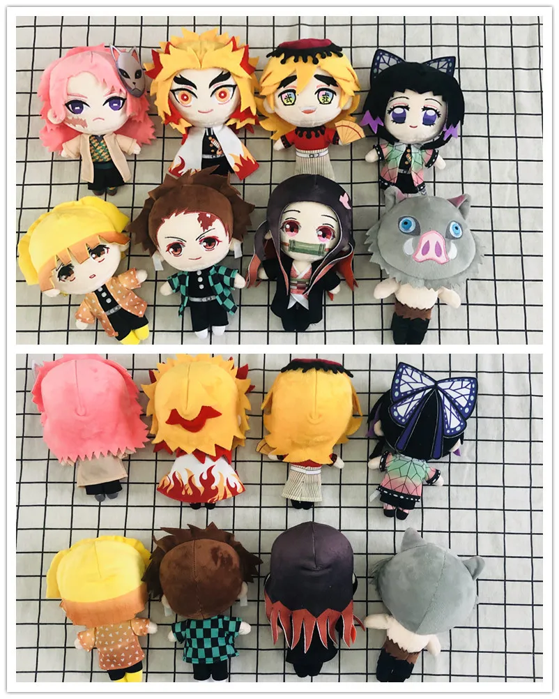 

A group (9pcs) Japan Anime Demon Slayer: Kimetsu no Yaiba Tomioka Giyuu Cosplay Cute Plush Dolls Figure Plush doll Pendant