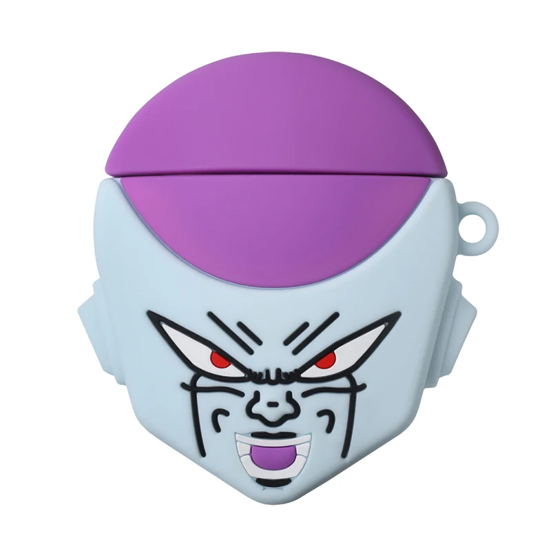 Аниме Dragon Ball kuriririn чехол для наушников Piccolo чехол Гоку для AirPods 1 2 Bluetooth гарнитура зарядная коробка крутые чехлы с крюком - Цвет: Frieza