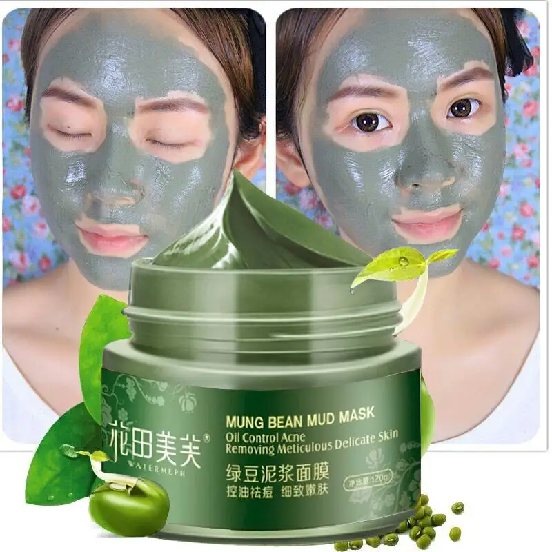 

WATIANMPH 120g Mung Bean face Mask Moisturizing Oil Controlling Whitening Anti Acne Deep Cleansing Pore Skin Care