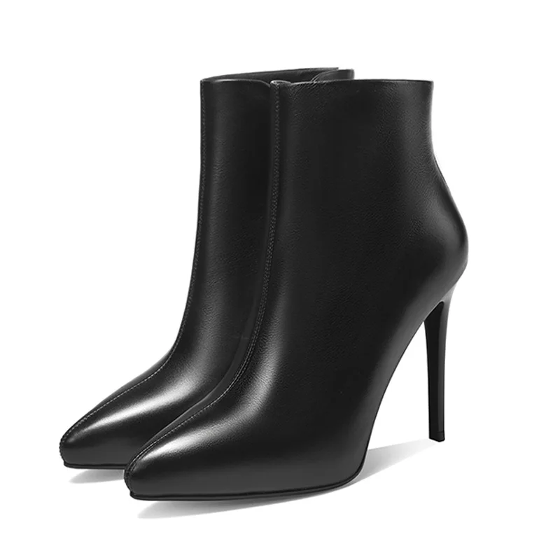 

In autumn and winter , leather women's boots pointed thin high heel women's shoes waterproof platform women's short boots women