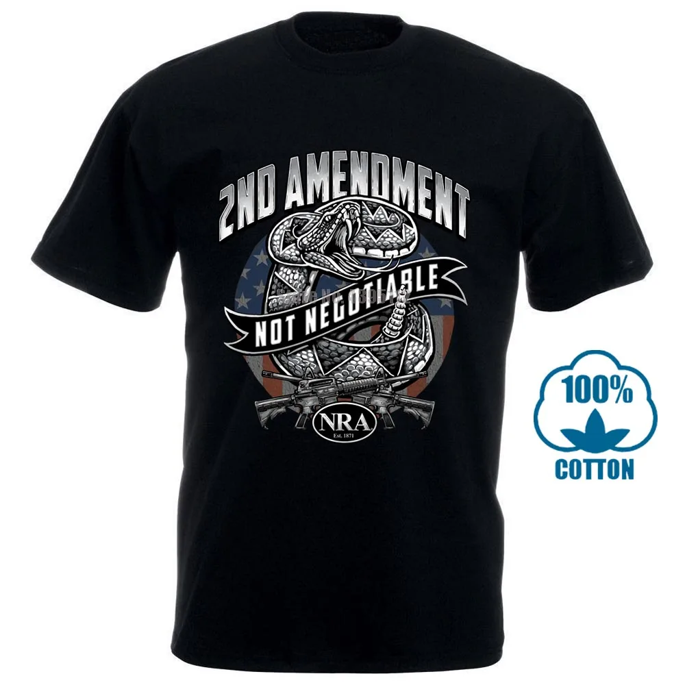 

Nra T Shirt Snake 2Nd Amendment Not Negotiable Gray Official Licensed S 3Xl Summer O Neck Tee Free Shipping Cheap Tee