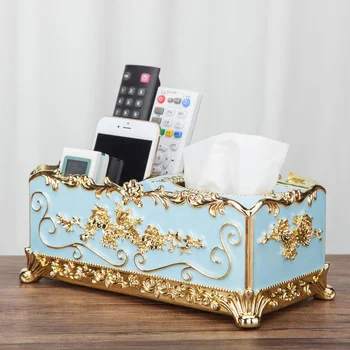 

Multi-Function Remote Control Storage Box Creative Tissue Box Storage Tray Paper Living Room Coffee Table Compartment Tray