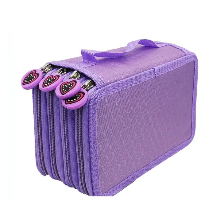 

Pencil Case pencil bag Feather sleeve Pencil case for 72 pen Color: Purple