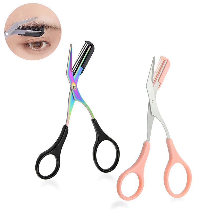 Eyebrow Trimmer Set Eyebrow Trimmer Eyebrow Razor Set Hair Shaver Eyebrow Razor Facial Hair Remover Eyebrow Scissors Hair Remover Eyebrow Trimmer Blade Face Shaver Eyebrow Trimmer Scissor with Comb