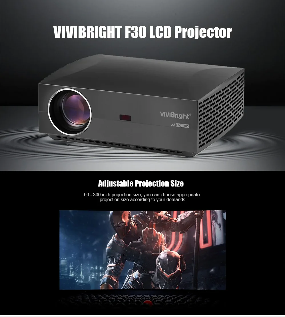 VIVIBRIGHT F30 lcd проектор портативный проектор wifi 4200 люмен FHD 1920x1080 P видео проектор для домашнего офиса домашнего кинотеатра