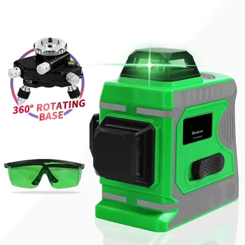 Online Hilda Green Laser Level 12 Lines Self-leveling 360 Degree Cross Super Powerful High-precision Optical Instruments