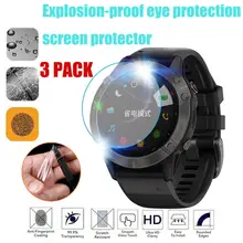 Película protetora de vidro, película hd transparente para absorção, não é temperado, película protetora para relógio garmin fenix 6 6x 5 protetor